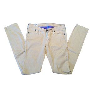 4 Stroke Women's Yellow Ochre Cotton Blend Straight Leg Pant Size 28